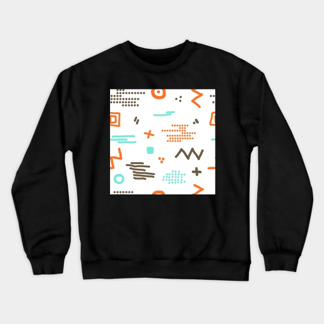 Modern hand draw colorful abstract seamless pattern Crewneck Sweatshirt by Olga Berlet